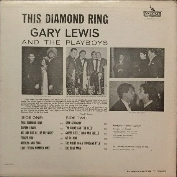 Gary Lewis & The Playboys : This Diamond Ring (LP, Album, Mono, San)