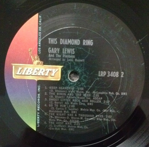 Gary Lewis & The Playboys : This Diamond Ring (LP, Album, Mono, San)