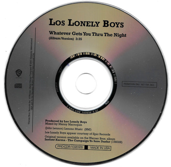 Los Lonely Boys : Whatever Gets You Through The Night (CD, Single, Promo)