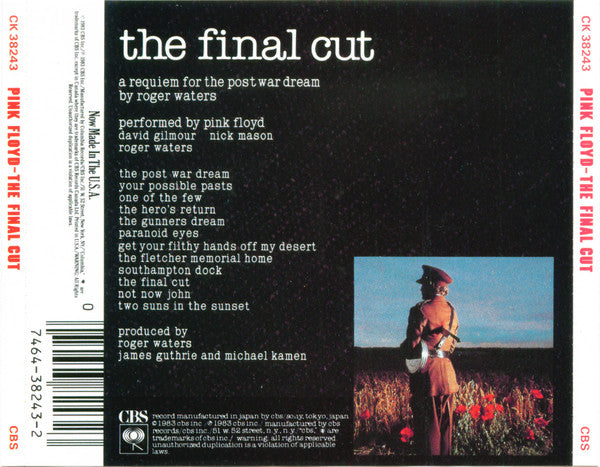 Pink Floyd : The Final Cut (CD, Album, RE, Pit)