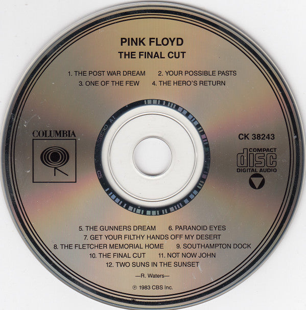 Pink Floyd : The Final Cut (CD, Album, RE, Pit)