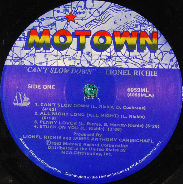 Lionel Richie : Can't Slow Down (LP, Album, Gat)