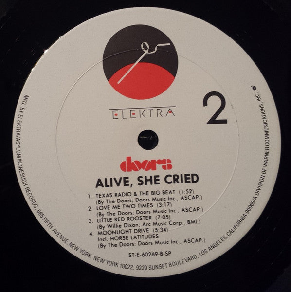 The Doors : Alive, She Cried (LP, Album, Club, CRC)
