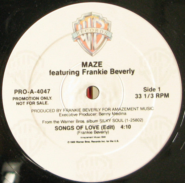 Maze Featuring Frankie Beverly : Songs Of Love (12", Promo)