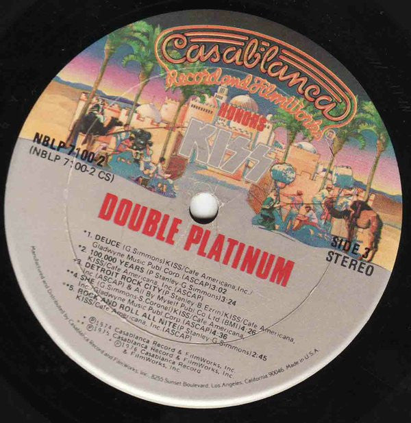 Kiss : Double Platinum (2xLP, Comp, Gol)