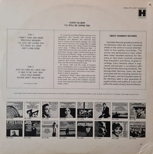 Floyd Tillman : I'll Still Be Loving You (LP, Comp)