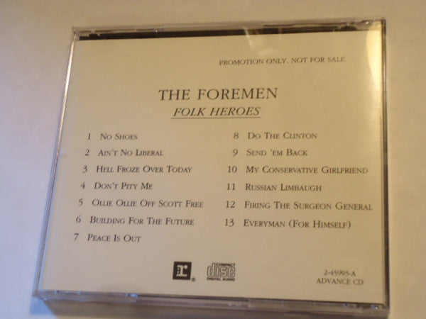 The Foremen :   Folk Heroes (CD, Album, Promo)