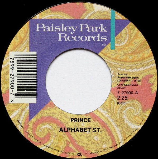 Prince : Alphabet St. (7", Single, All)