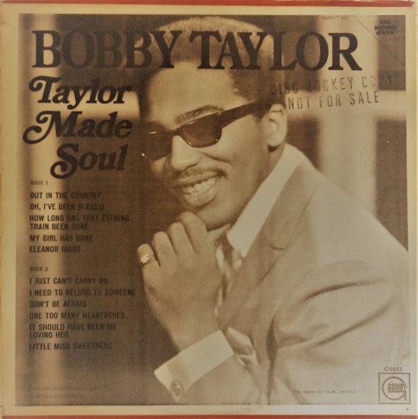 Bobby Taylor : Taylor Made Soul (LP, Album, Promo)