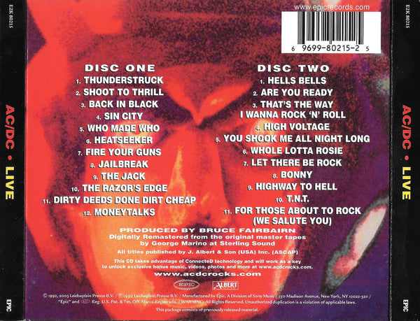 AC/DC : Live (2xCD, Album, RE, RM, Spe)