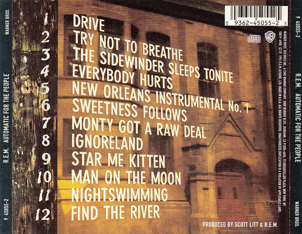 R.E.M. : Automatic For The People (CD, Album, RE, WEA)