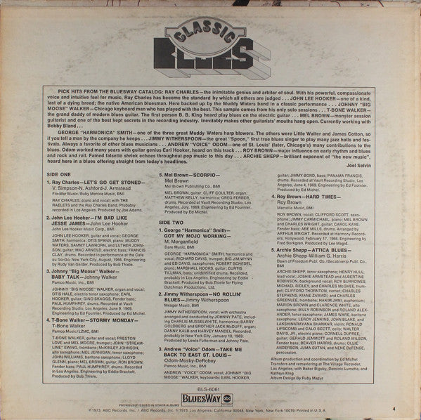 Various : Volume One - Classic Blues (LP, Album, Comp)