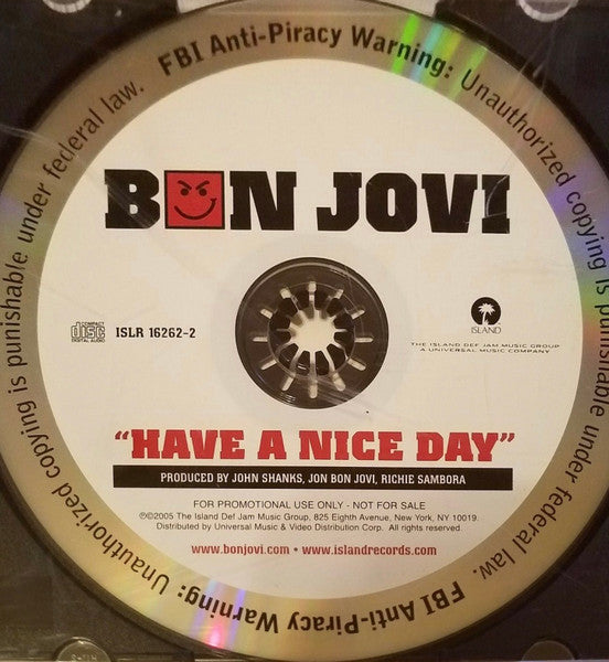 Bon Jovi : Have A Nice Day (CD, Single, Promo)