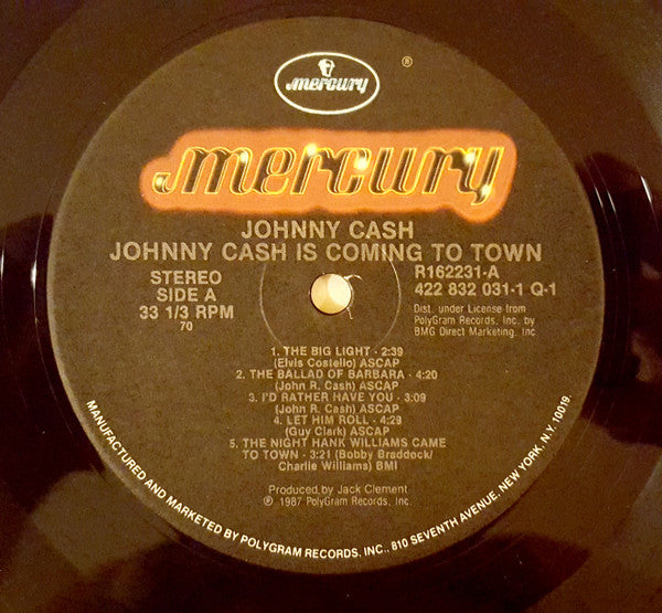 Johnny Cash : Johnny Cash Is Coming To Town (LP, Album, Club)