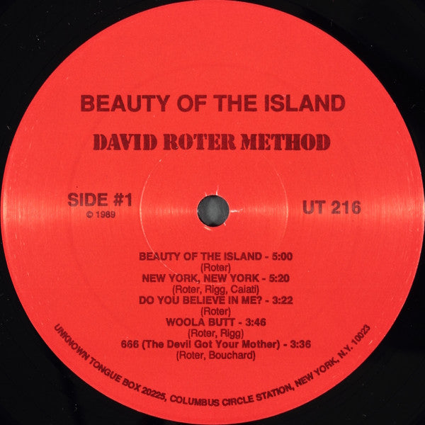 David Roter Method : Beauty Of The Island (LP)