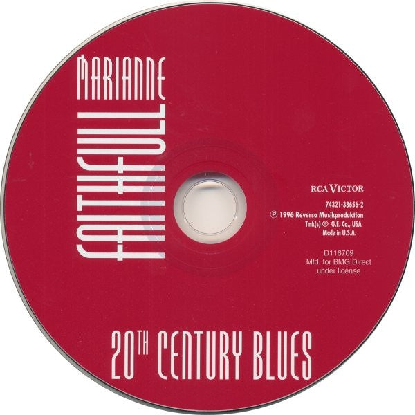 Marianne Faithfull : 20th Century Blues (CD, Album, Club)