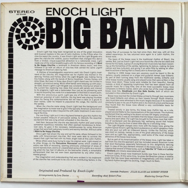 Enoch Light : Big Band Bossa Nova (LP, Album, RE, Gat)