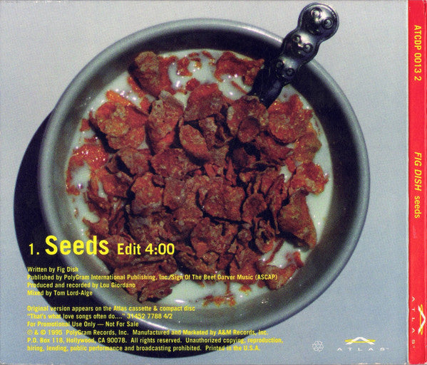 Fig Dish : Seeds (CD, Single, Promo)