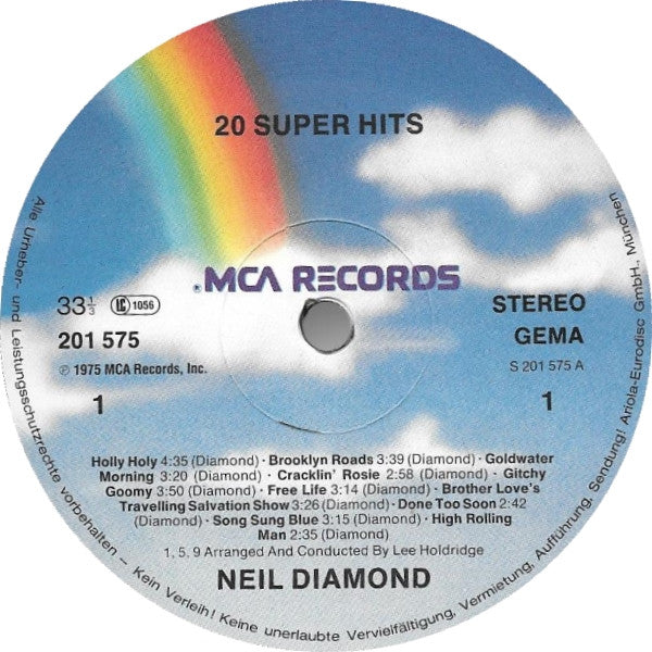Neil Diamond : 20 Super Hits (LP, Comp)