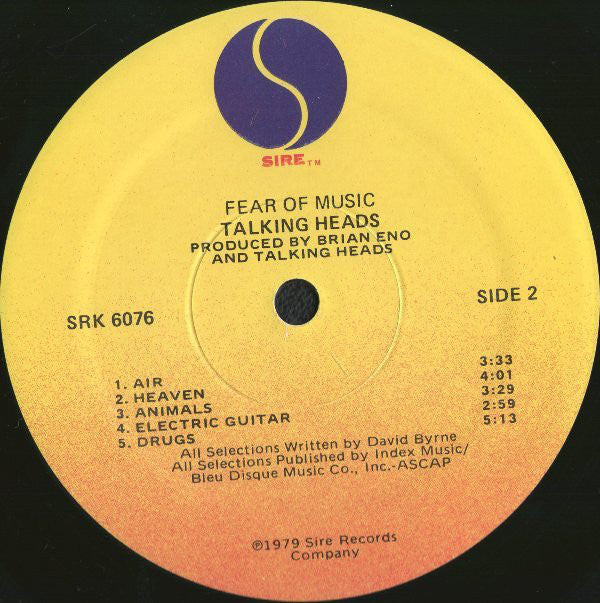 Talking Heads : Fear Of Music (LP, Album, Spe)