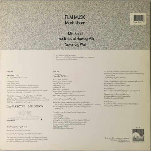 Mark Isham : Film Music (LP, Album, EMW)