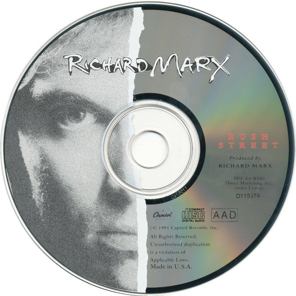 Richard Marx : Rush Street (CD, Album, Club)