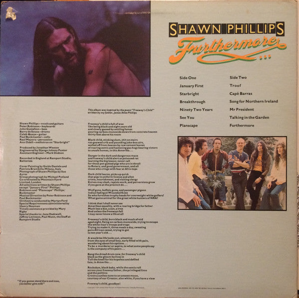 Shawn Phillips (2) : Furthermore (LP, Album, Promo)