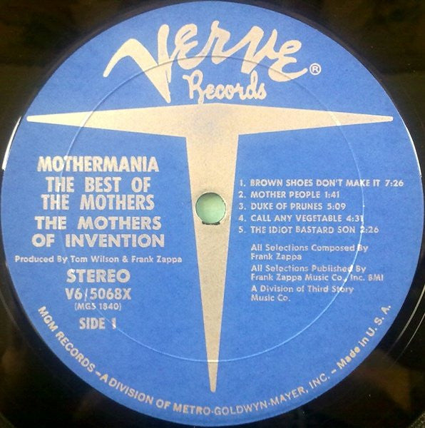 The Mothers : Mothermania (The Best Of The Mothers) (LP, Comp)