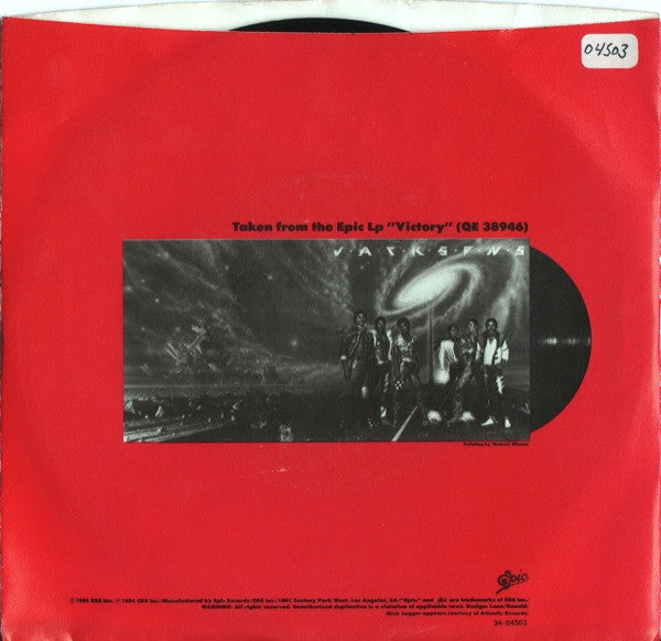 The Jacksons : State Of Shock (7", Single, Styrene, Pit)