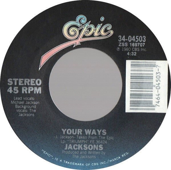 The Jacksons : State Of Shock (7", Single, Styrene, Pit)