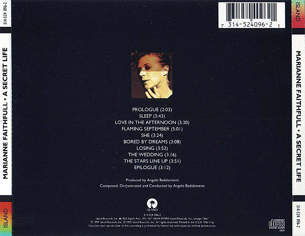Marianne Faithfull : A Secret Life (CD, Album)