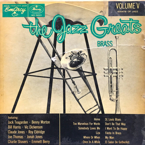 Various : The Jazz Greats Volume V- Giants Of Jazz Brass (LP, Album, Mono)