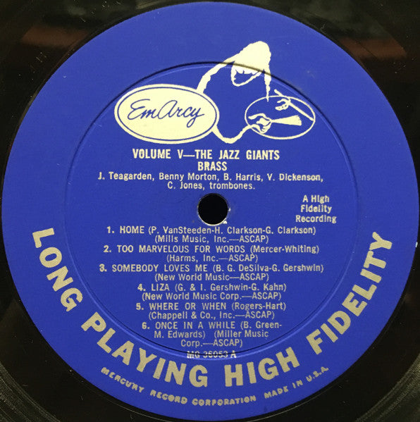 Various : The Jazz Greats Volume V- Giants Of Jazz Brass (LP, Album, Mono)