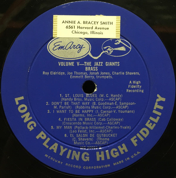 Various : The Jazz Greats Volume V- Giants Of Jazz Brass (LP, Album, Mono)