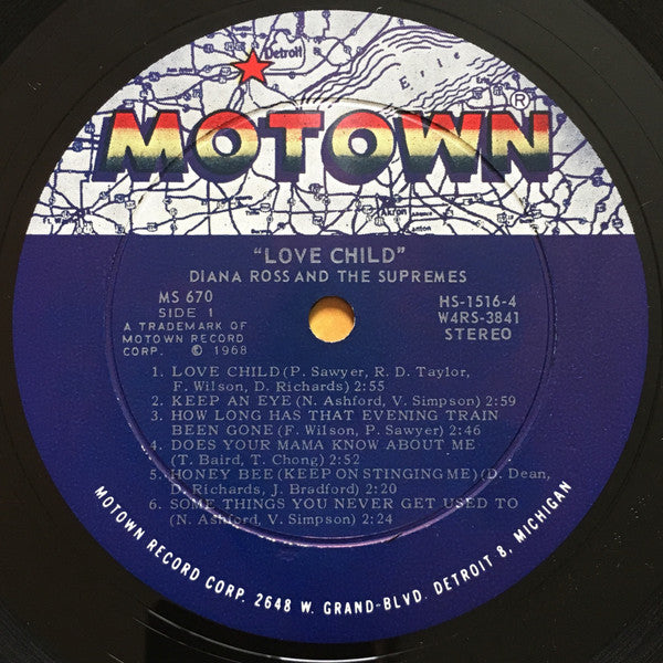 The Supremes : Love Child (LP, Album, Roc)