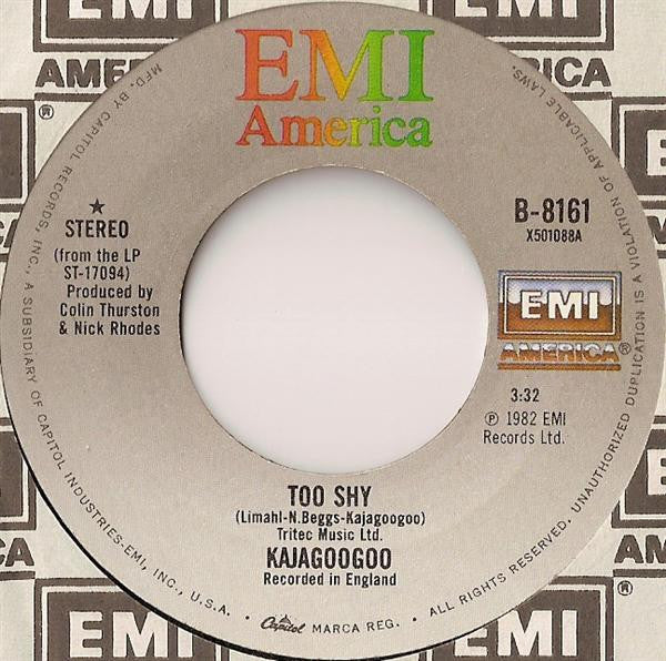 Kajagoogoo : Too Shy (7", Single, Jac)