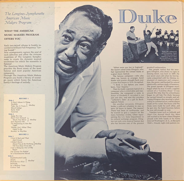 The Longines Symphonette : A Duke Ellington  Festival (2xLP)