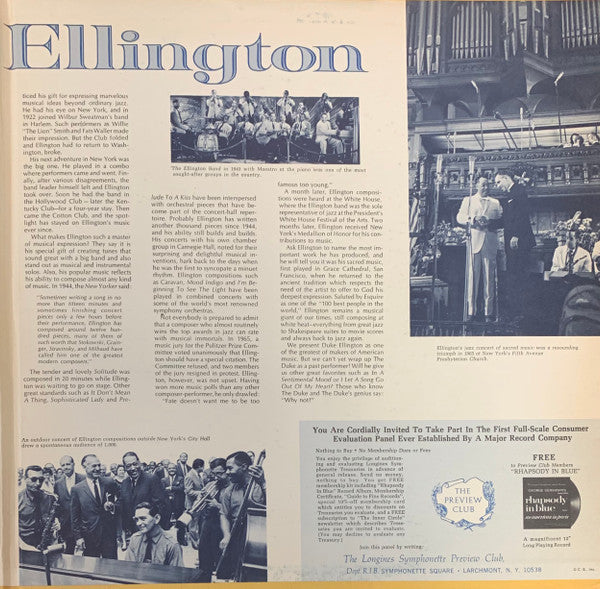 The Longines Symphonette : A Duke Ellington  Festival (2xLP)