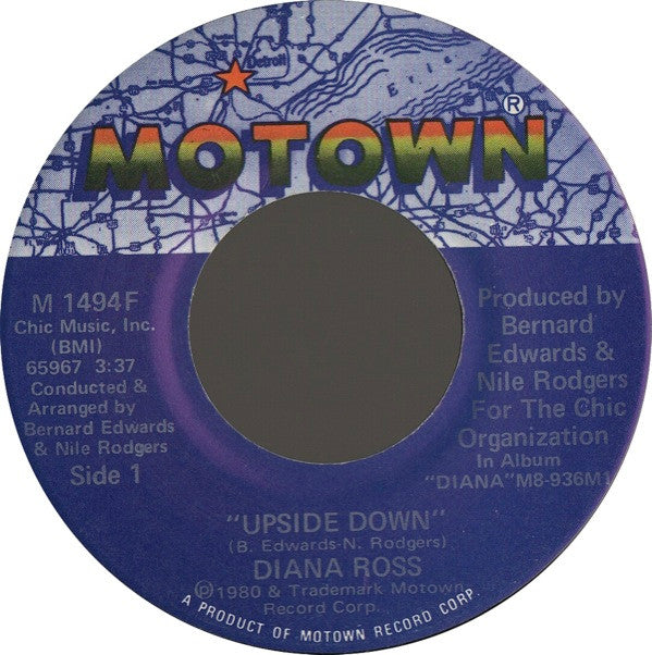 Diana Ross : Upside Down (7", Single)
