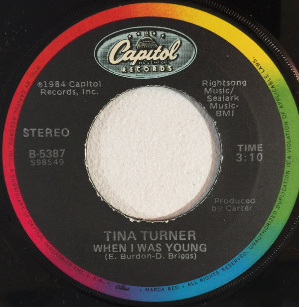 Tina Turner : Better Be Good To Me (7", Single, Win)
