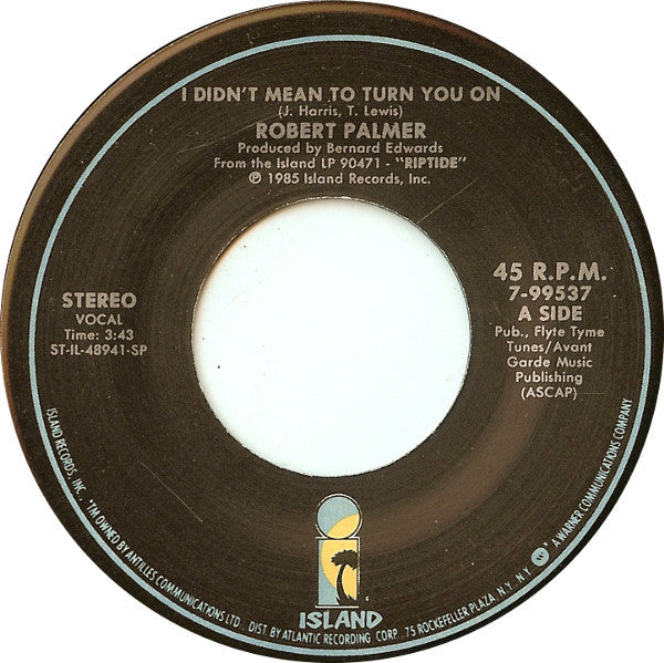 Robert Palmer : I Didn't Mean To Turn You On (7", Single, SP )