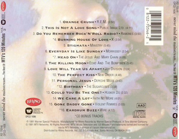 Various : Never Mind The Mainstream...The Best Of MTV's 120 Minutes Vol. 2 (CD, Comp, RM)