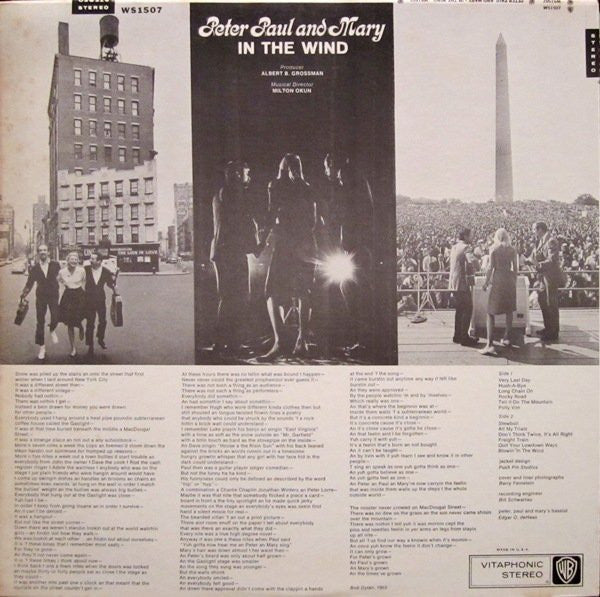 Peter, Paul & Mary : In The Wind (LP, Album, RP, Pit)