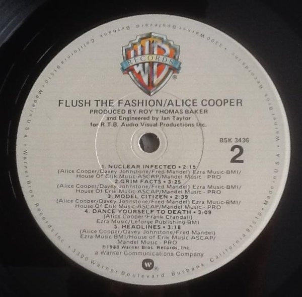Alice Cooper (2) : Flush The Fashion (LP, Album)