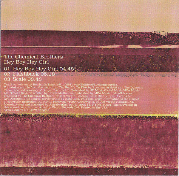 The Chemical Brothers : Hey Boy Hey Girl (CD, Maxi)