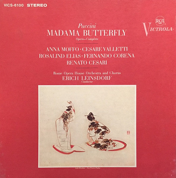 Giacomo Puccini - Anna Moffo - Cesare Valletti - Renato Cesari - Rosalind Elias / Erich Leinsdorf : Madama Butterfly (3xLP, Album, RE + Box)