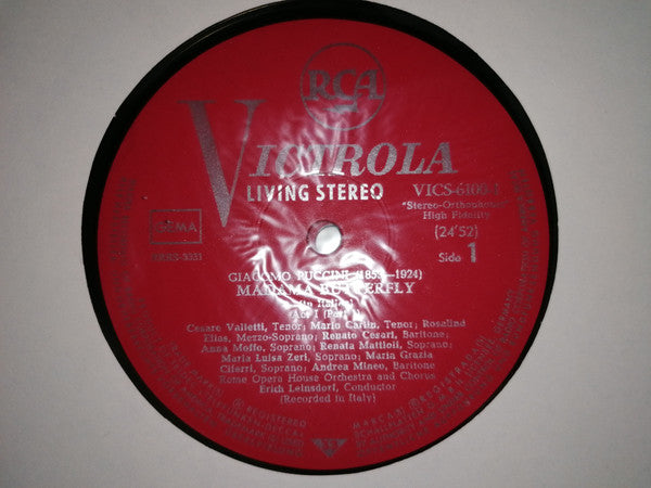 Giacomo Puccini - Anna Moffo - Cesare Valletti - Renato Cesari - Rosalind Elias / Erich Leinsdorf : Madama Butterfly (3xLP, Album, RE + Box)