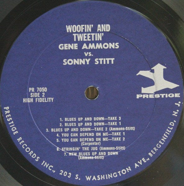 Gene Ammons' All Stars / Gene Ammons Battles Sonny Stitt : Woofin' & Tweetin' (LP, Album, Mono, RE, RM)