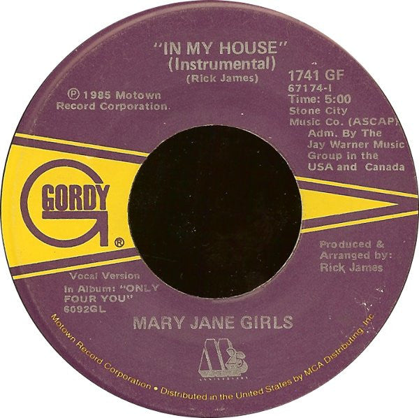 Mary Jane Girls : In My House (7")