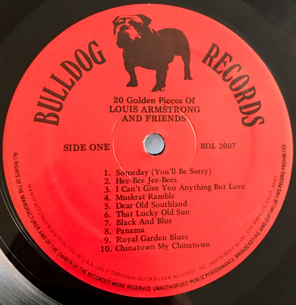 Louis Armstrong And His Friends : 20 Golden Pieces Of Louis Armstrong And Friends (LP, Comp, RM)